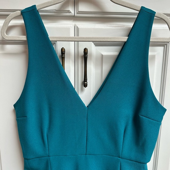 Abercrombie & Fitch Stretch Crepe Midi Dress in Teal Size Large - Picture 5 of 14
